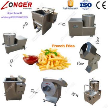 Factory Price Frozen French Fries Maker Crisps Finger Chips Frying Production Line Small Potato Chips Making Machine For Sale