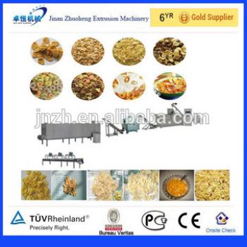 Twin-Screw Breakfast Cereal Machine/ Double-Screw Corn Flakes Extruder Process Line with CE in 150~350kg/h of Jinan Zhuoheng