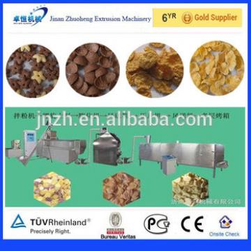 Automatic 100-500kg/h twin screw extruder corn flakes processing line/breakfast cereals making machine/production line
