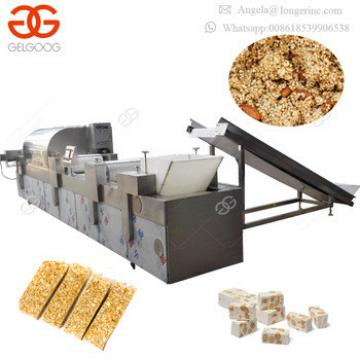 Automatic Cereal Bar Production Line Peanut Candy Maker Nougat Moulding Cutting Sesame Bar Making Machine