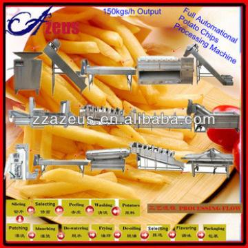150kg/h full automatic highly working efficiency frech fried potato processing plant/potato chips making machine