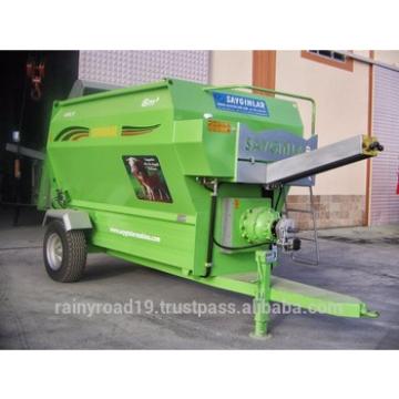 HIGH QUALITY FROM TURKEY Animal Feed Pellet Machine 8m3 FEED MIXER WAGON HORIZANTAL AUGER