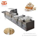 Automatic Muesli Nut Candy Making Cereal Protein Energy Bar Production Line Sesame Snap Cutter Chikki Snack Bar Machine